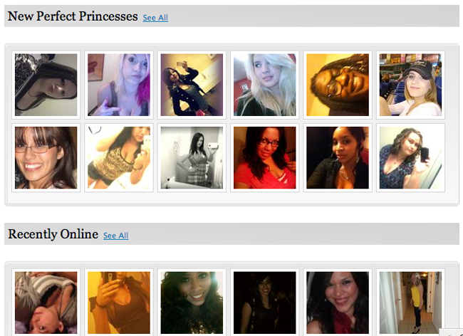 'Online Girls' Screenshot Of Established Men Website